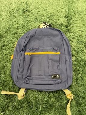 Bwap Kids Mini Backpack Blue Yellow Zipper School Travel Daypack New with Tags